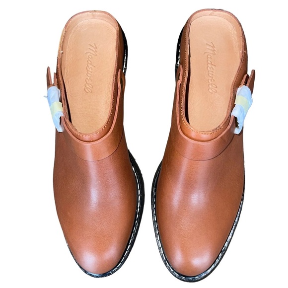 Madewell The Willa Convertible-Strap Mule Leather English Saddle - Picture 4 of 11